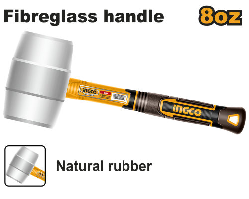 Rubber hammer Natural rubber 220g مطرقة ربر ابيض 220 غرام