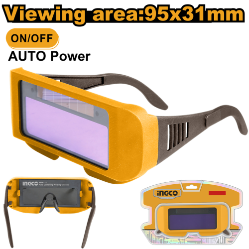 Auto-darkening welding glasses 95x31mm نظارات لحام اوتوماتيك
