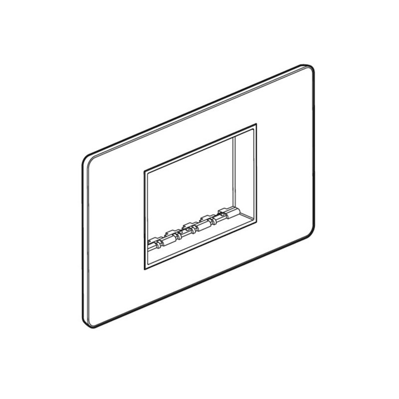 LEGRAND - Front Plate Synergy Sleek, 1 Gang, for Arteor 3 Modules Mechanism, Polished Stainless Steel