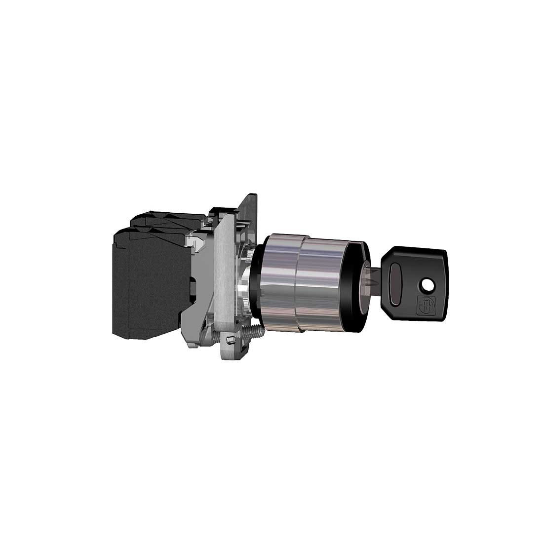 SCHNEIDER - Key Selector Switch 2No 3-Stay Put