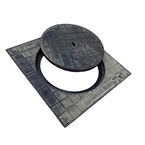 غطاء تفتيش زهر ثقيل - 60×60 سم - 90 كيلو