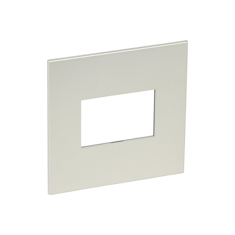 LEGRAND - Plate Arteor, US, 3 Modules, Square, 4''x4'', Pearl Aluminium