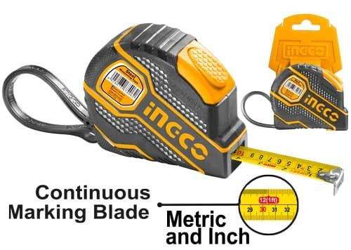 Steel measuring tape:5mx25mm With metric and inch RUBBER COVER متر قياس 5م *25ملى غلاف رابر