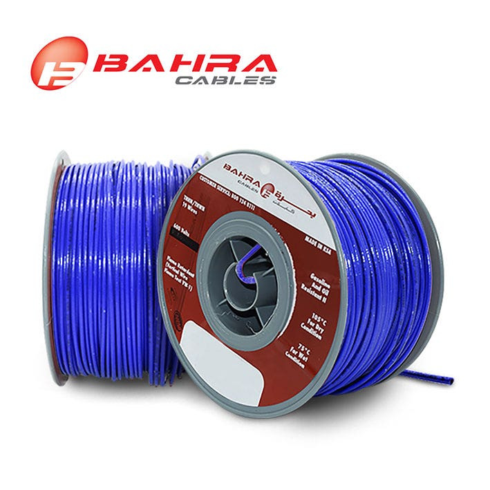 BAHRA CABLES - American Standard, THHN Wire, 10 AWG, 600V, Blue 