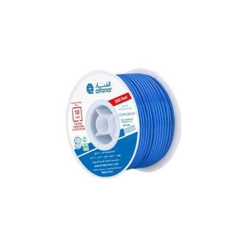 Alfanar-AWG10 copper-THHN wire-500ft-450/750V-Cu/PVC-Blue