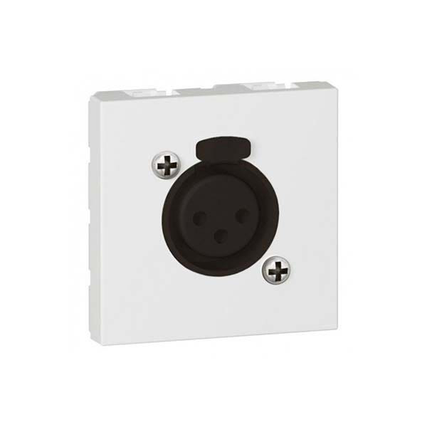 LEGRAND - XLR Socket Arteor, 3 Poles, Female, 2 Modules, White