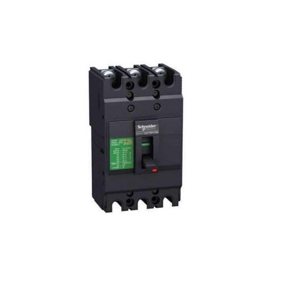 SCHNEIDER - MCCB Breaker, EasyPact EZC250N, 3P, 100A, 25kA 400/415V, TMD Trip Unit
