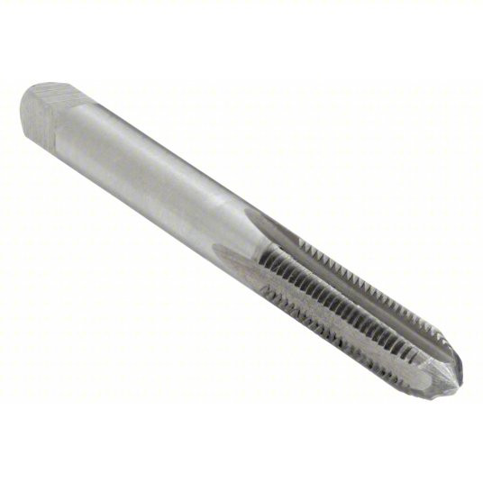Straight Flute Tap, #8-32 Thread Size, 3/4 inch Thread Length, 2 1/8 inch Overall Length