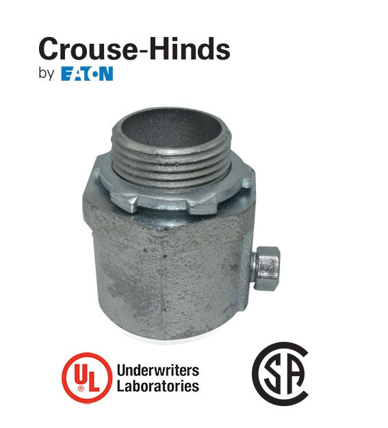 CROUSE HINDS - Connector Rigid S.Screw, Steel 1/2"