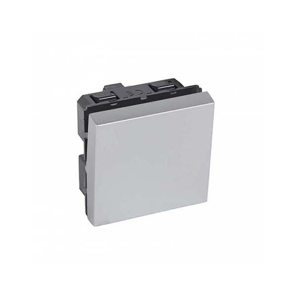 LEGRAND - 1-Way Switch Arteor, 10A, Square, 2 Modules, Aluminium