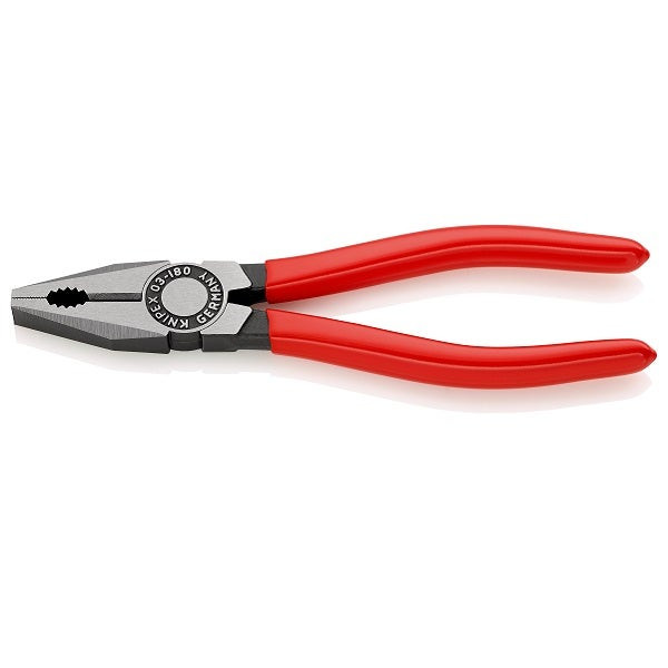 KNIPEX - Combination Pliers, Plastic Coated, Black Atramentized, 180 mm