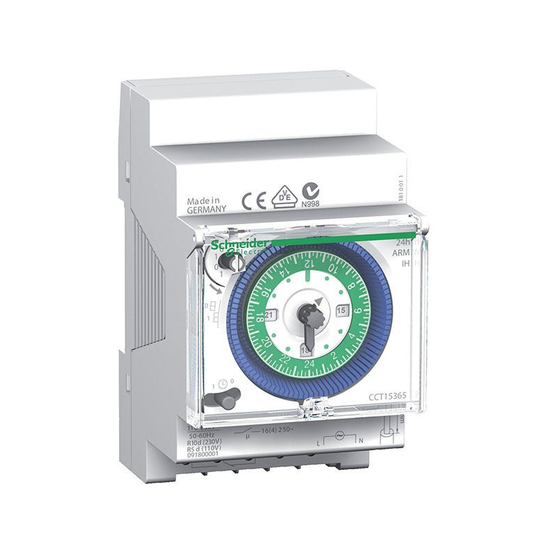 SCHNEIDER - Mechanical Time Switch, Acti9 , IH, 24H, 150H Memory