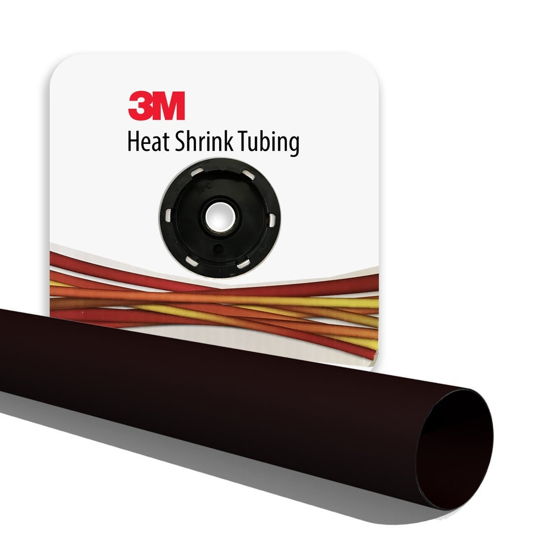 3M - Heat Shrink Thin-Wall Tubing, FP-301, 1 Inch x 50 Feet (15.24m) Spool, Black