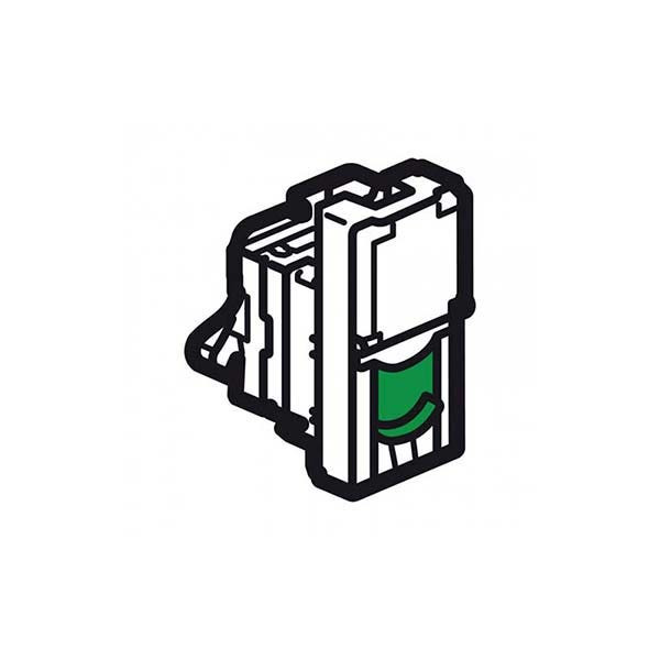 LEGRAND - Data Socket Arteor, RJ45, Cat.6A, UTP, 1 Module, Magnesium, Green Shutter