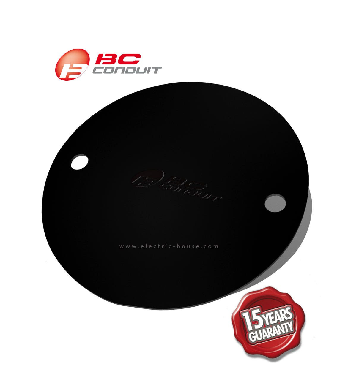 BAHRA CONDUIT - Circular Lid/ 20mm 25mm - Black