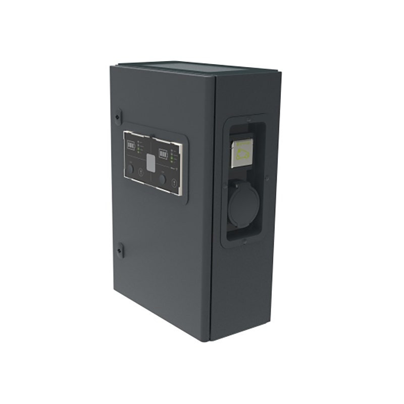 LEGRAND - Premium Metal Three-Phase Charging Station Green'Up, IP55, IK10, Mode 2 and 3, 22kW, 32A, for 2 Electric Cars