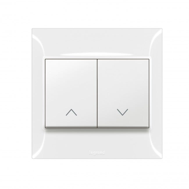 LEGRAND - Shutters push-button Belanko S - 6A x 250V~ - 2 gang - White