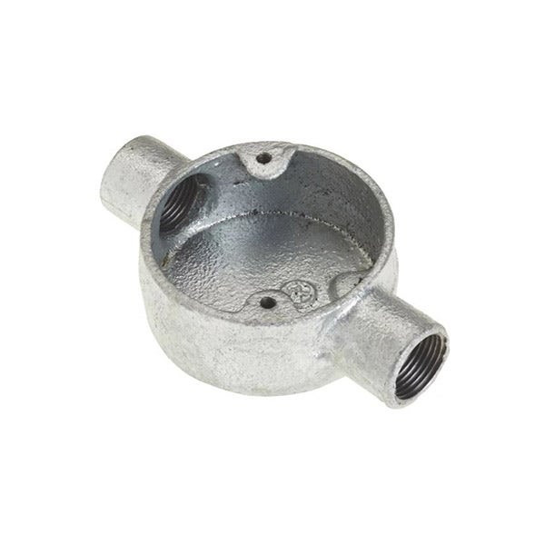 ITCC - Through Box, 2 Way, Malleable Iron, HDG, 32mm