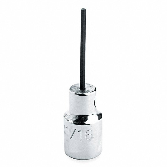 Socket Bit, Insert Length 1 inch, Replaceable Insert No, Metric, Tip Size 2 mm, Tip Style Hex