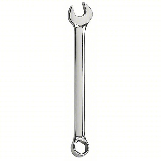 Combination Wrench, Alloy Steel, Chrome, 1 1/8 inch Head Size, 15 3/4 inch Overall Length, Offset