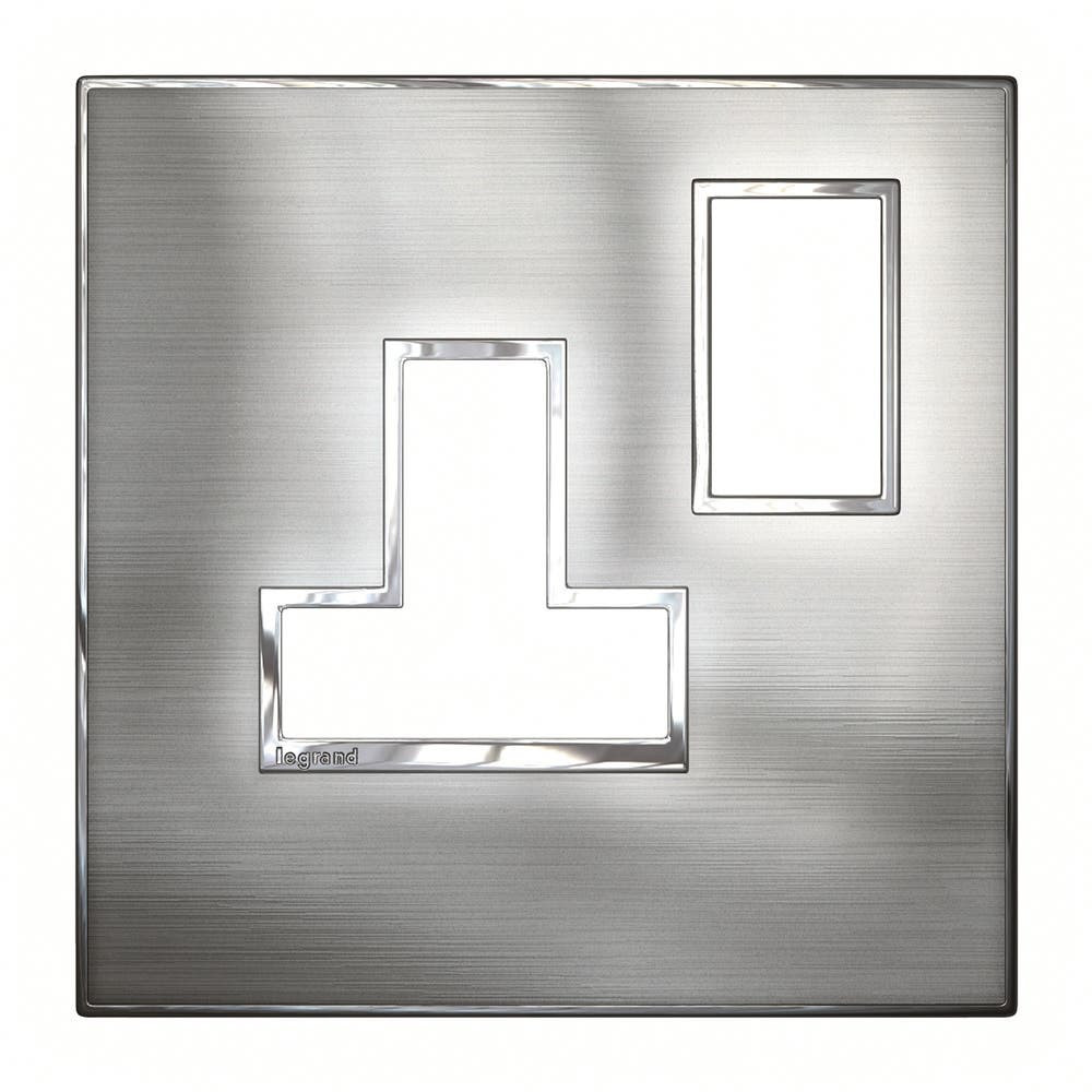 LEGRAND - Plate for SWD Socket 1G Sqr BS, S.Steel Arteor