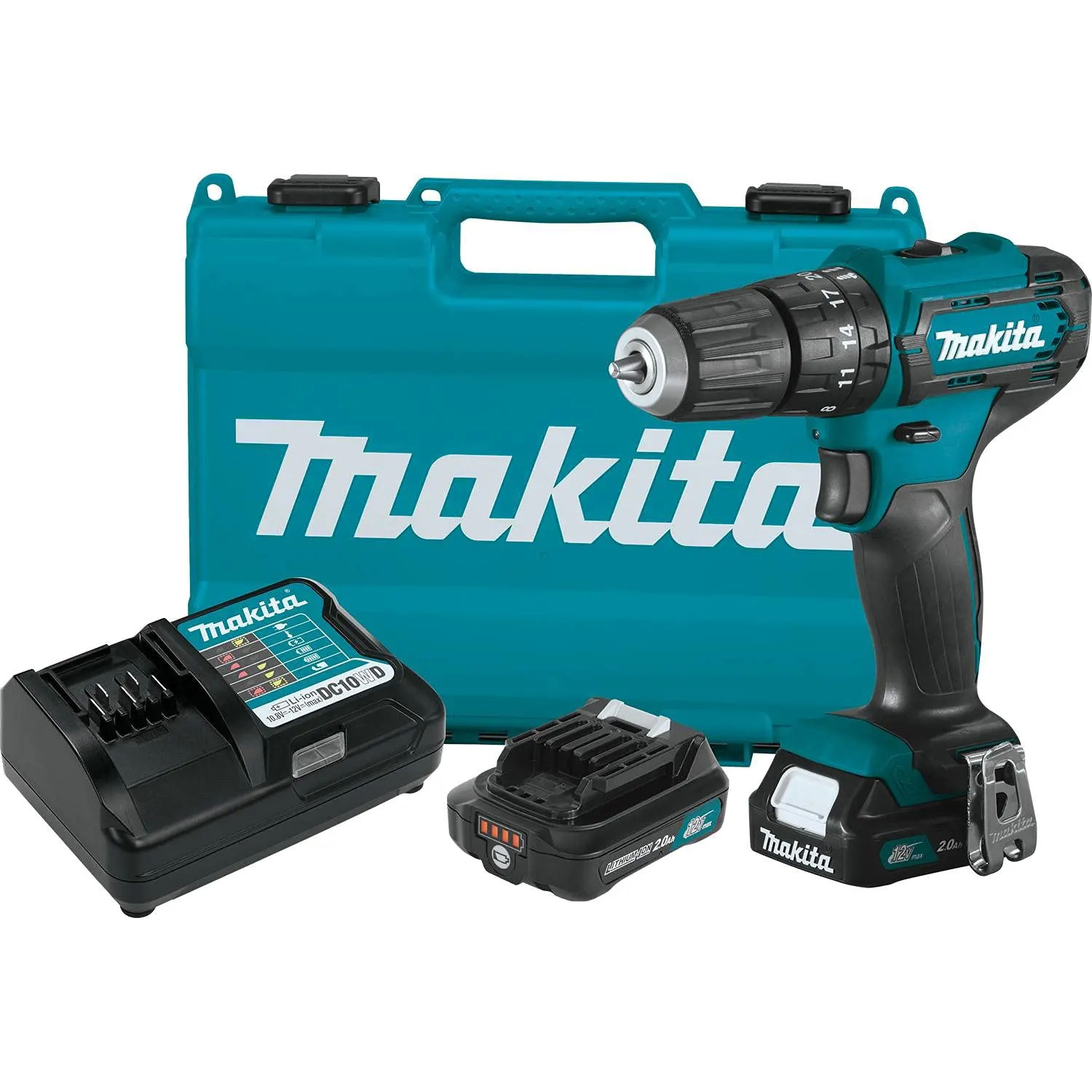 Cordless Impact Driver Drill 10mm, For Masonry, Steel, Wood, 12V, 1.3kg