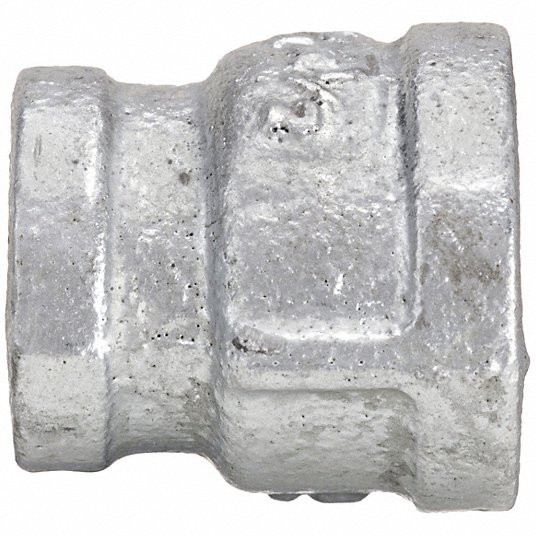 Reducing Coupling: Malleable Iron, 3/4 in x 1/2 in Pipe Size, NPT x NPT, Class 150
