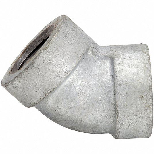 45 Degrees Elbow: 1 1/2Inch, Malleable Iron, Female NPT x Female NPT, Class 300