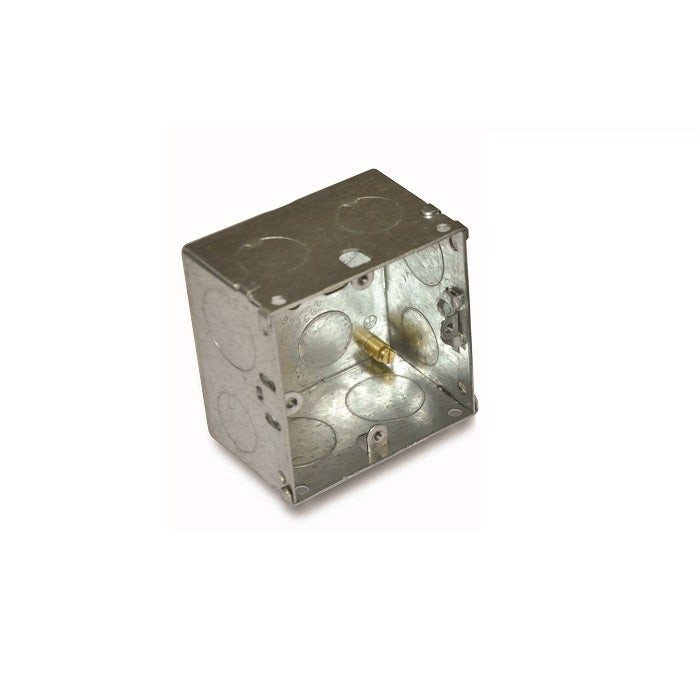 BAHRA CONDUIT - Box Metal 7x7cm, 47mm(D), 0.9mm(Th), 3/4"KO Adj. W/ Earth