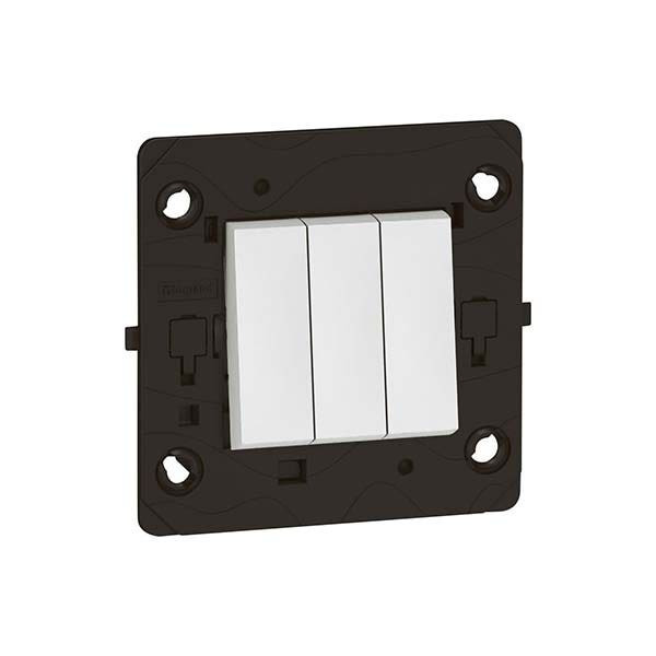 LEGRAND - 2-Way Switch Arteor, 20A, 3 Gang, Square, White