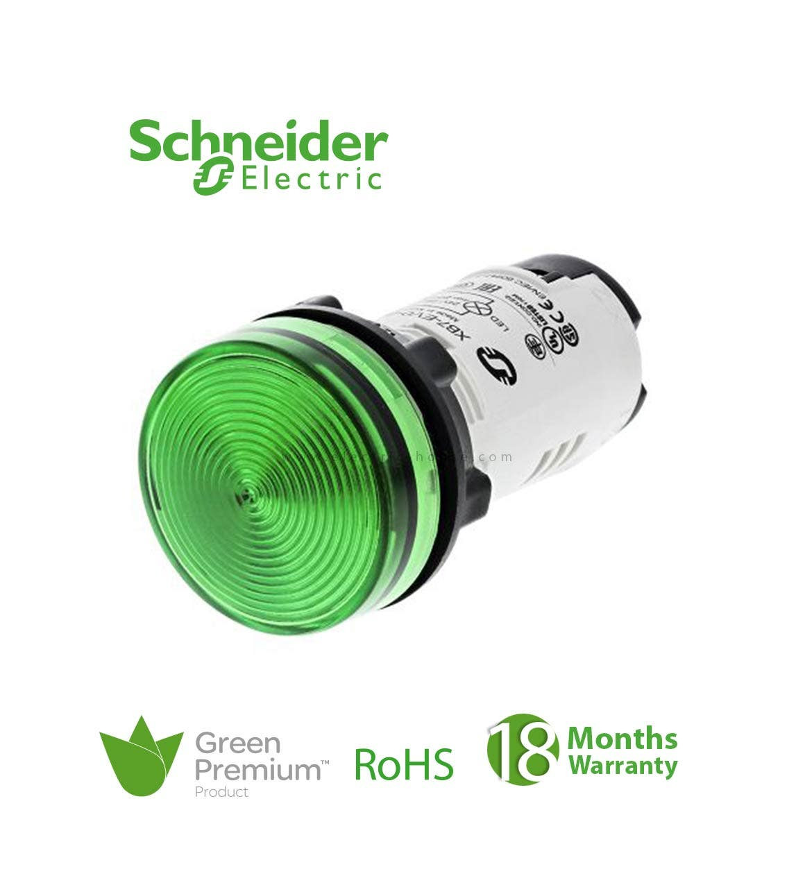 SCHNEIDER - Pilot Light, Led, Green, 230V