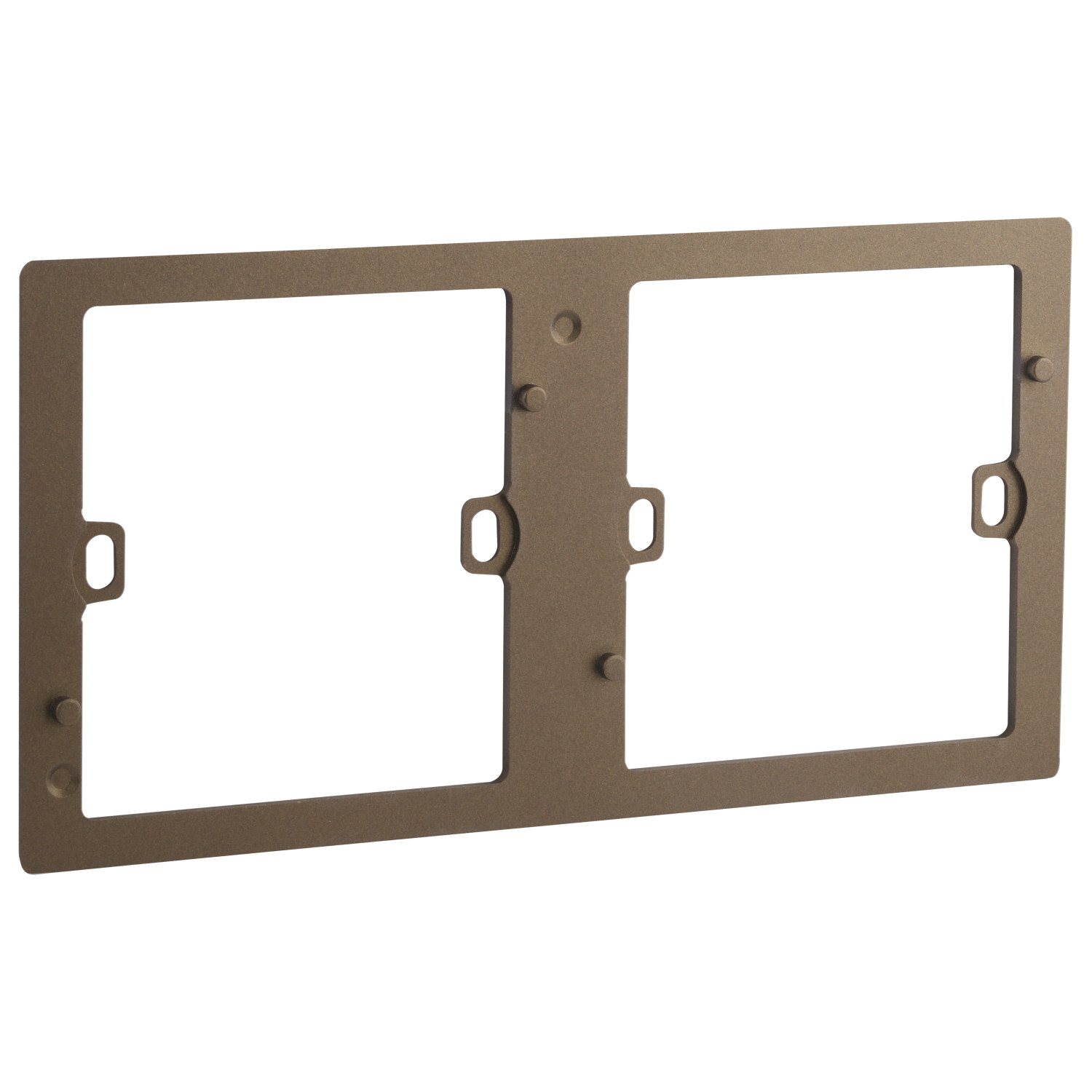 LEGRAND - Support Frame/Front Plate Mallia, 2 Gang, Dark Bronze