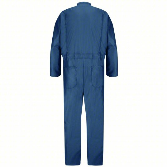 Anti-Static Coveralls, Medium ( 40 1/2 inch x 49 inch ), Navy, Regular, Polyester, Zipper