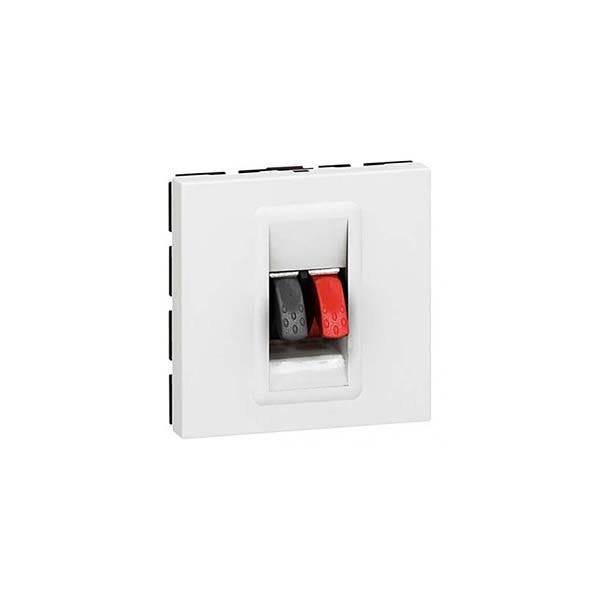 LEGRAND - Loudspeaker Socket Arteor, 4 mm2 Terminal, Square, 2 Modules, White