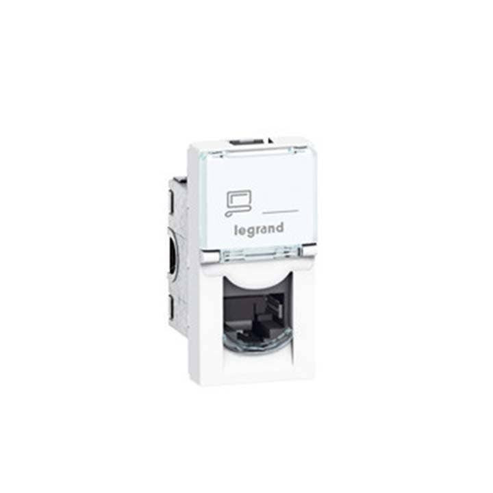 LEGRAND - RJ 45 Socket Mosaic, Lcsa², Cat. 6 UTP, 1 Module, White