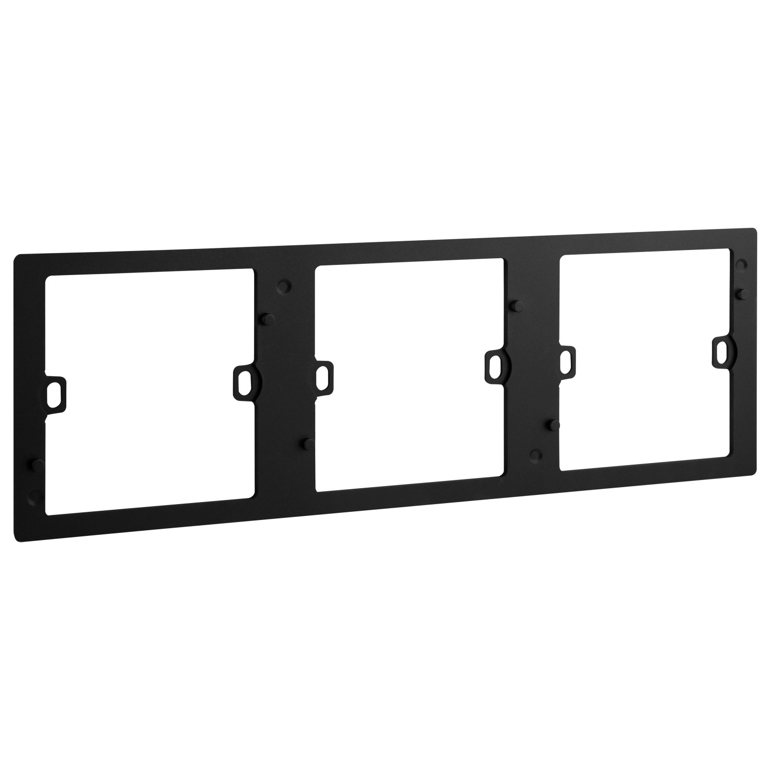 LEGRAND - Support Frame/Front Plate Mallia, 3 Gang, Matt Black