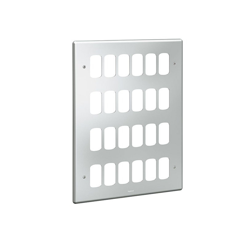 LEGRAND - Front Plate Synergy, for 24 Grid Modules, 4x3 Gang, Metalclad