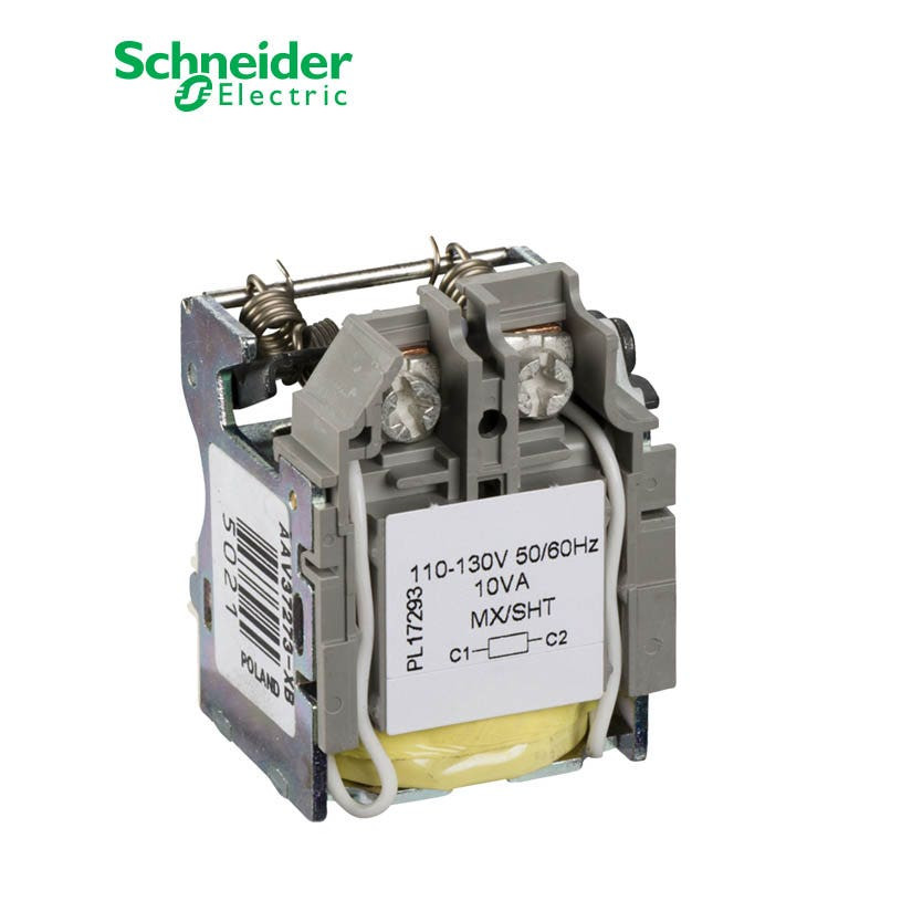SCHNEIDER - MX Shunt Release, ComPact NSX, Rated Voltage 110/130 VAC 50/60 Hz, Screwless Spring Terminal Connections