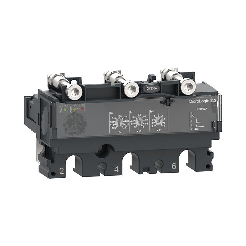 SCHNEIDER - Trip Unit MicroLogic 2.2 for ComPacT NSX 100/160/250 Circuit Breakers, Electronic, 100A, 3P 3D