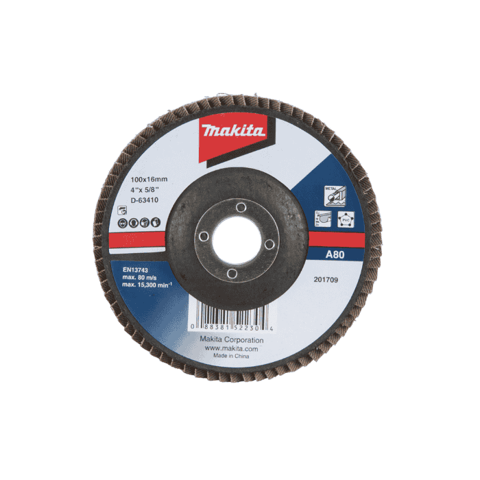 Sanding Disc, 100×22.23mm, GRIT A80, For Metal, Nonferrous Material, PVC