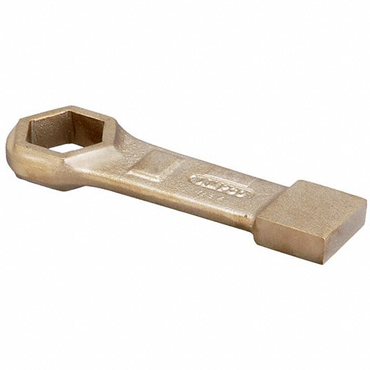 Striking Wrench, Aluminum, Bronze, Natural, Head Size 1 13/16 in, Overall Length 10 in, 0 °1TEC4
