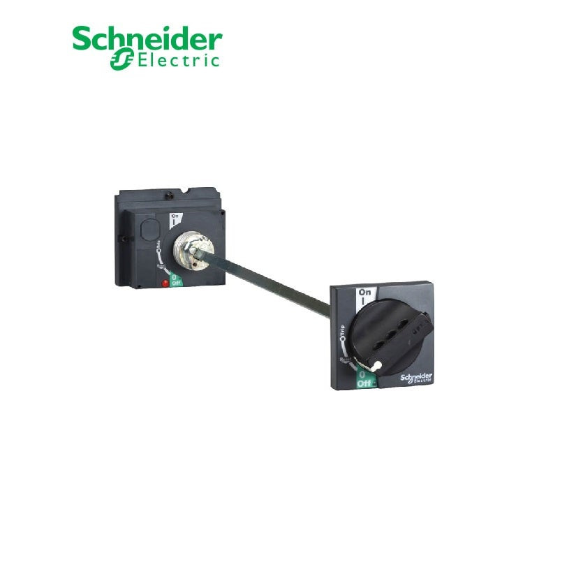 SCHNEIDER - Extended Rotary Handle, ComPact NSX 100/160/250, Black Handle, Telescopic Shaft 248 to 600mm for Withdrawable Device, IP55