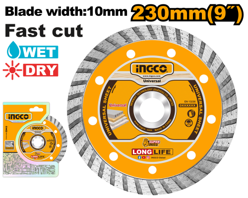 Turbo diamond disc 2309"X22.2 9" 230 10