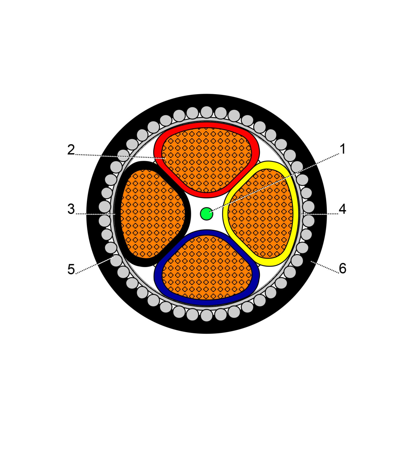 BAHRA CABLES - Power Cable Low Voltage, XLPE Copper SWA, 4x150mm, 600/1000V, Black - RM IEC 60502-1 FR-IEC 60332-1