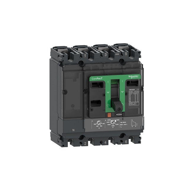 SCHNEIDER - Circuit Breaker 63A - ComPacT NSX100N - 50kA/415VAC - 4 Poles 4D - TMD Trip Unit