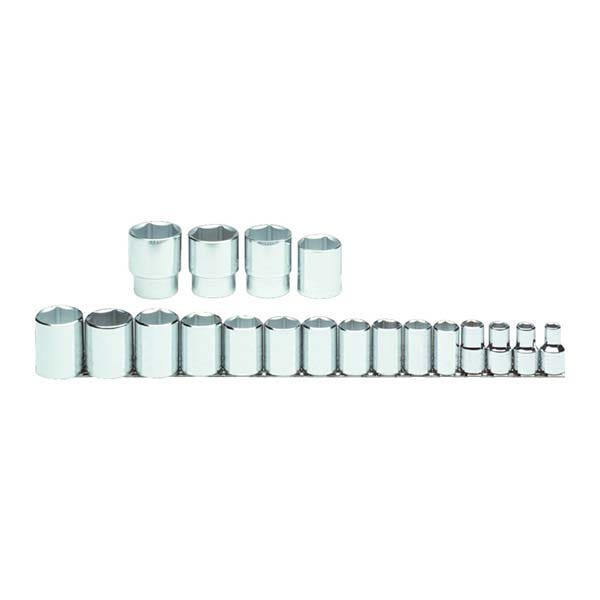 PROTO - 1/2" Drive Socket Set, 19 Pieces, 6 Point