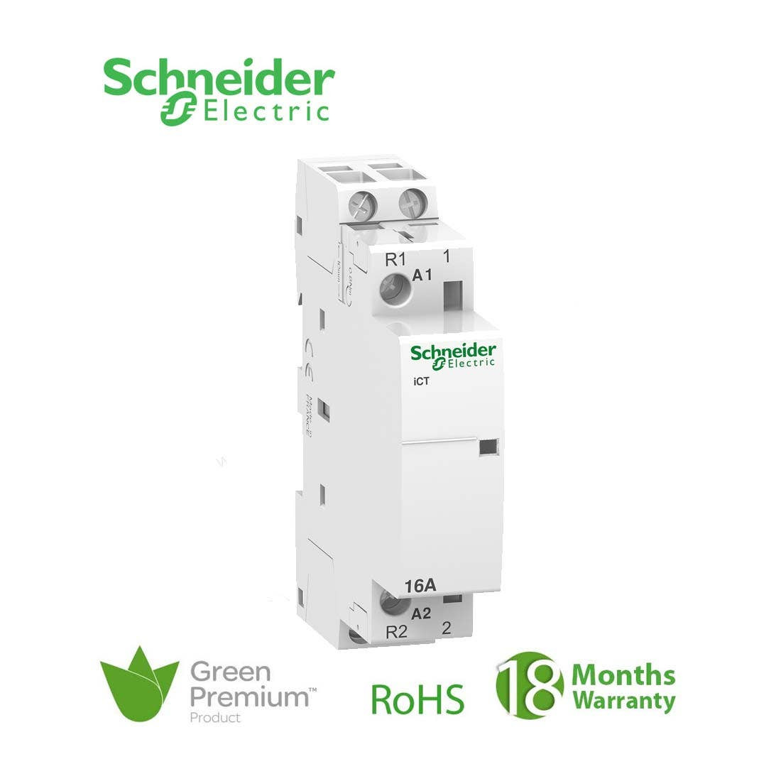 SCHNEIDER - Contactor 16A 1No 1Nc 230/240 V AC 50Hz Ict