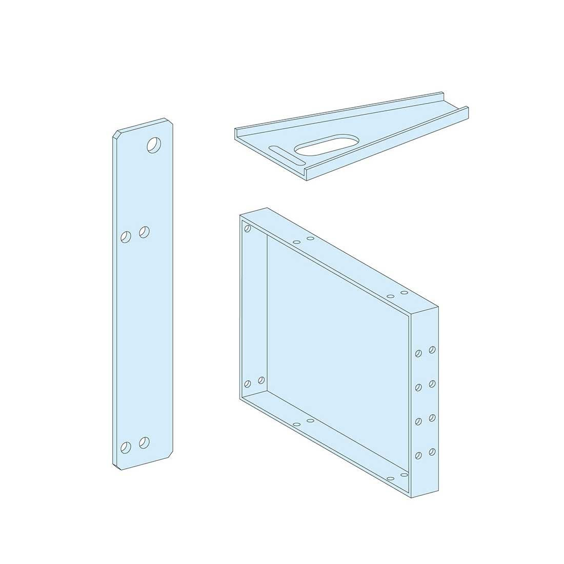 SCHNEIDER - 1 Lateral Plinth Support H150 Prisma G IP55