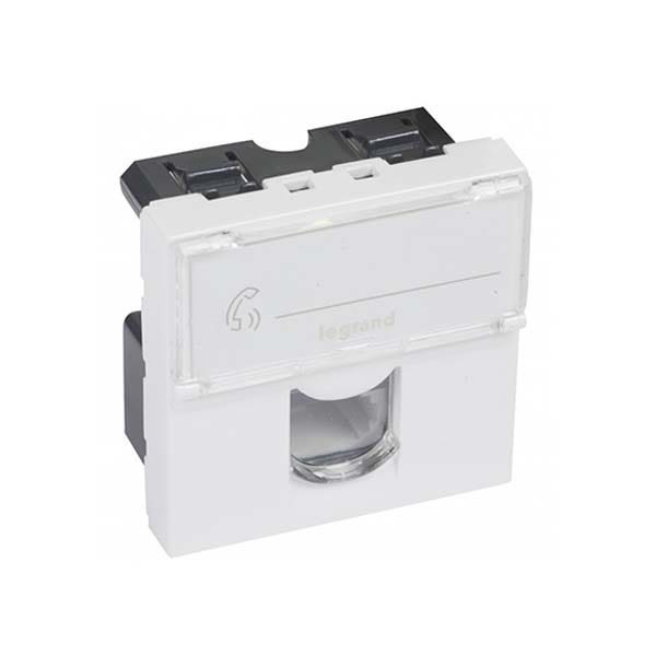 LEGRAND - Telephone Socket Arteor, for British Telecom, Single Master, 2 Modules, White