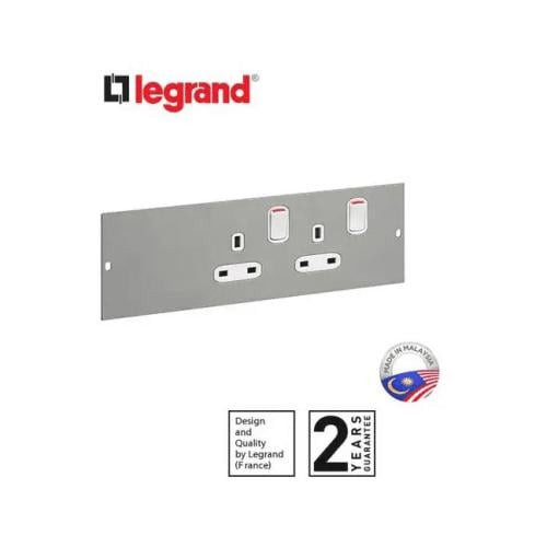Legrand Floor Tray Plate with 2 Plugs